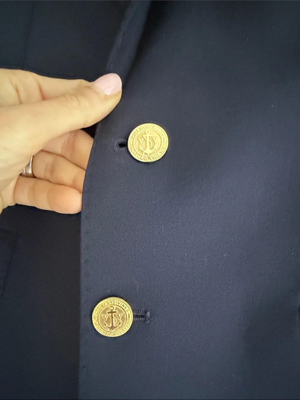 Vineyard Vines Navy Sport Coat with Gold Buttons
